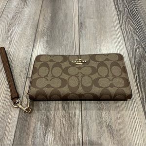 Coach Long Zip Around Wallet